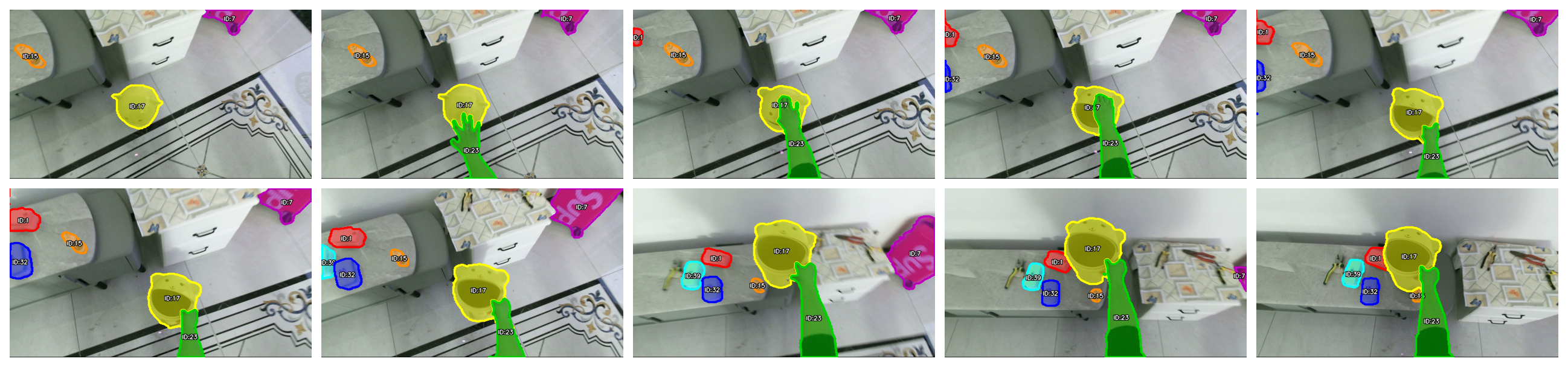 Instance spatial tracking results from IGGT4D.